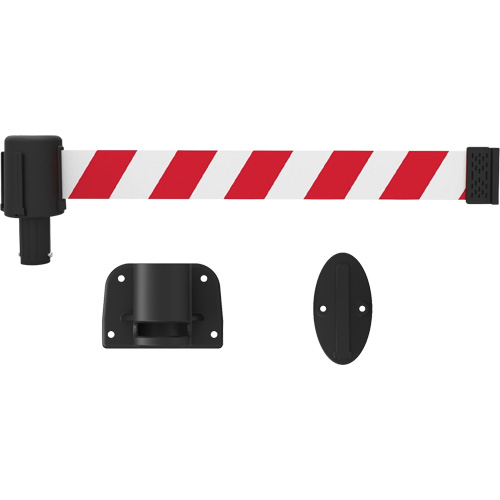 Syst&egrave;me de montage mural pour barri&egrave;re PLUS, Plastique, Fixation par vis, 15', Ruban Rouge et blanc Air Extreme Inc.