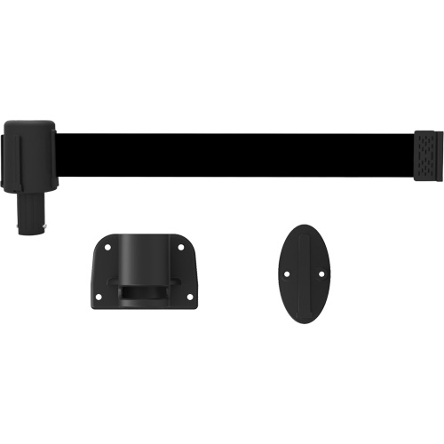 PLUS Wall Mount Barrier System, Plastic, Screw Mount, 15', Black Tape Air Extreme Inc.