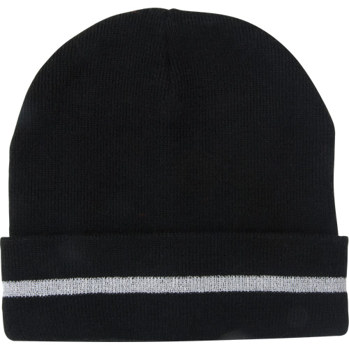 Knit Hat with Silver Reflective Stripe, One Size, Black Air Extreme Inc.
