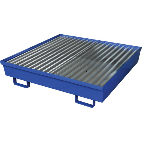 Palette de confinement des d&eacute;versements en acier, Capacit&eacute; de d&eacute;versement 92 gal. US, 54" x 54,25" x 12" Air Extreme Inc.
