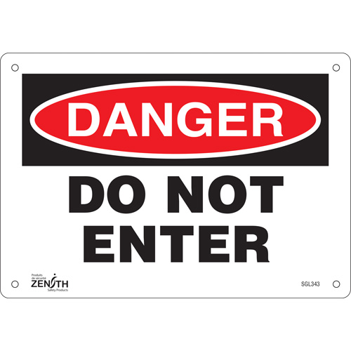 "Do Not Enter" Sign, 7" x 10", Aluminum, English Air Extreme Inc.