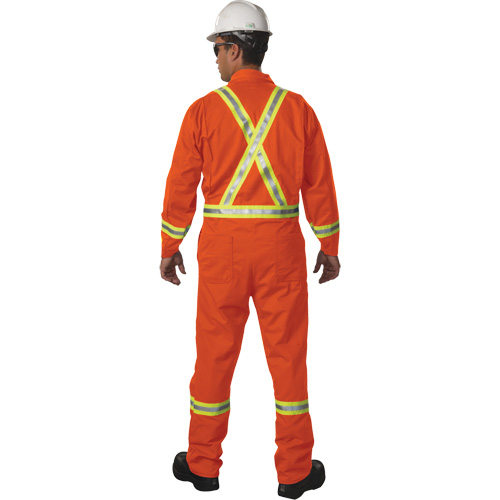 Combinaison non doubl&eacute;e haute visibilit&eacute;, Taille Petit, Orange Air Extreme Inc.