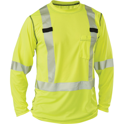 Polartec&reg; Power Grid&reg; High-Visibility Long Sleeve T-Shirt, Polyester, 2X-Large, High Visibility Lime-Yellow Air Extreme Inc.
