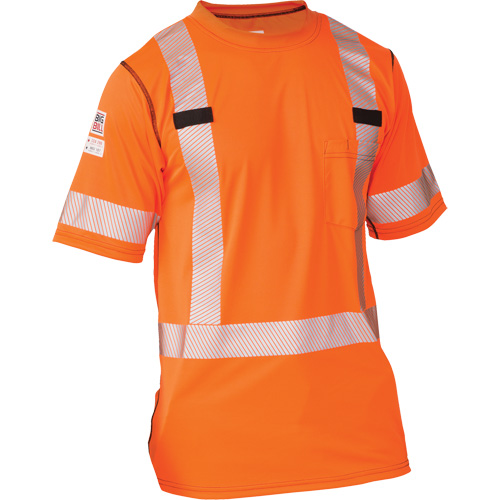 T-shirt &agrave; manches courtes haute visibilit&eacute; Polartec Power Grid, Polyester, 2T-Grand, Orange Air Extreme Inc.