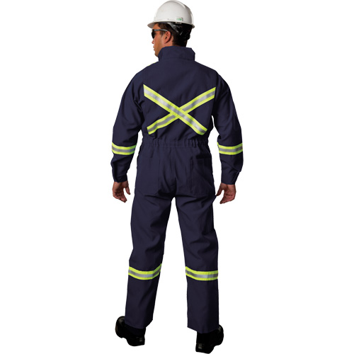 Westex UltraSoft&reg; Deluxe Coveralls with Reflective Material, Size 36 (Tall), Navy Blue, 8.7 cal/cm² Air Extreme Inc.