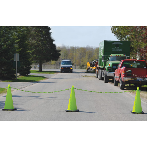 Ensemble de c&ocirc;nes de signalisation et chaînes, 36", Orange, Bande(s) r&eacute;fl&eacute;chissante(s) 4" & 6" Air Extreme Inc.