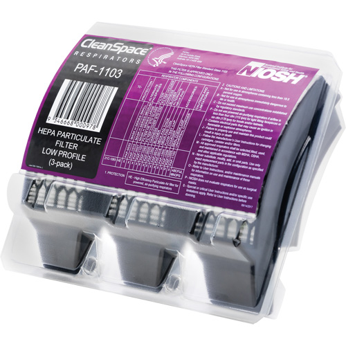 Low Profile HEPA Filters, Particulates, Pack of 3 Air Extreme Inc.