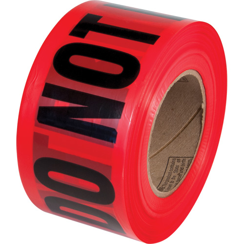 PrimeGuard "Danger Do Not Enter" Barricade Tape, English, 3" W x 1000' L, Black on Red Air Extreme Inc.
