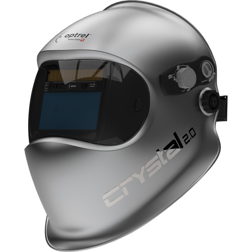 Crystal 2.0 Auto Darkening Welding Helmet, 3.94" L x 1.97" W View Area, 2/4 - 12 Shade Range, Silver Air Extreme Inc.