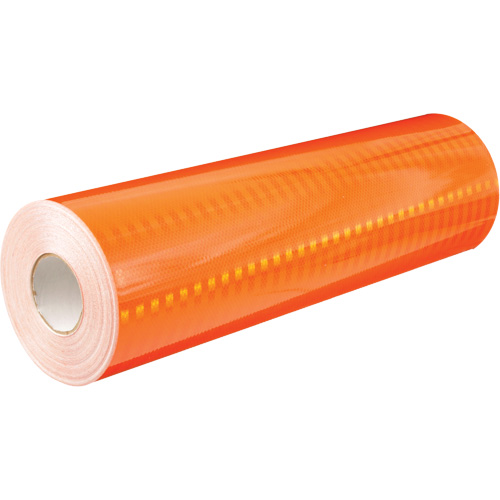 High Intensity Prismatic Grade Reflective Sheeting, 2" W x 150' L, 19 mils, Orange Air Extreme Inc.