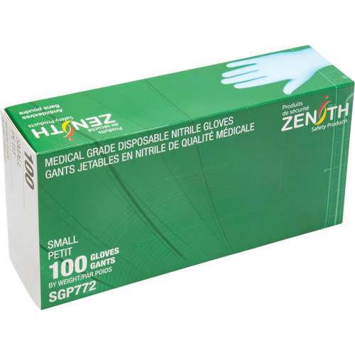 Gants jetables de calibre m&eacute;dical r&eacute;sistants &agrave; la perforation, Petit, Nitrile, 4,5 mils, Sans poudre, Bleu, Classe 2 Air Extreme Inc.