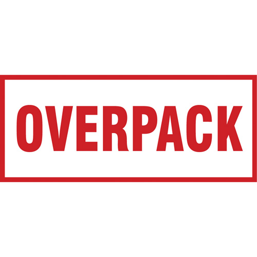 &eacute;tiquette de manutention Overpack, 6" lo x 2-1/2" la, Rouge/blanc Air Extreme Inc.