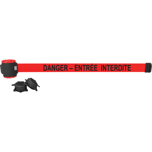 Wall Mount Barrier, Plastic, Magnetic Mount, 30', Red Tape Air Extreme Inc.