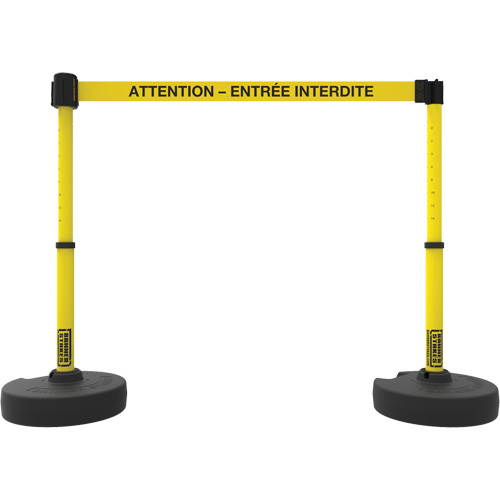 Ensemble de montants pour barri&egrave;re Plus, Plastique, 42" h, Ruban Jaune, Longueur du ruban 15' Air Extreme Inc.