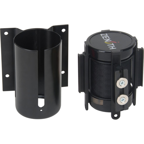Barri&egrave;re &agrave; fixation murale avec ruban magn&eacute;tique, Acier, Fixation par vis, 7', Ruban Noir Air Extreme Inc.