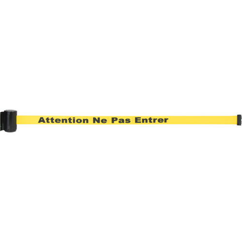 Wall Mount Barrier with Magnetic Tape, Steel, Screw Mount, 7', Yellow Tape Air Extreme Inc.