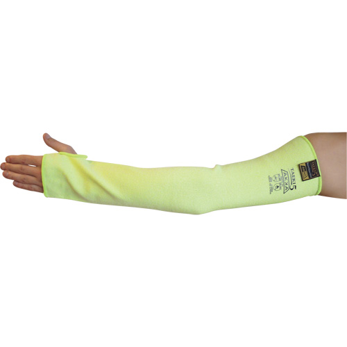 Cut Resistant Sleeve with Thumbhole, Taeki 5, 22", ASTM ANSI Level A4/EN 388 Level 5, High Visibility Yellow Air Extreme Inc.