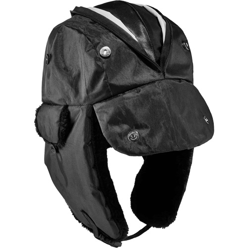 Chapeau de trappeur avec fermeture &agrave; glissi&egrave;re N-Ferno, Doublure en Polyur&eacute;thane/Satin, Moyen/Petit, Noir Air Extreme Inc.