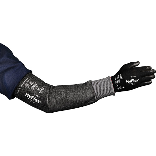Manchon large r&eacute;sistant aux coupures HyFlex s&eacute;rie 11-280, Intercept, 12", ASTM ANSI niveau A4, Gris Air Extreme Inc.