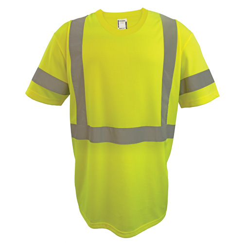Chemise de s&eacute;curit&eacute; &agrave; manches courtes, Polyester, 2T-Grand, Jaune lime haute visibilit&eacute; Air Extreme Inc.