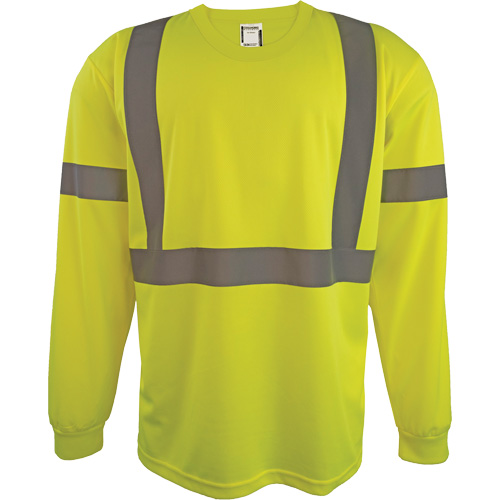 Chemise de s&eacute;curit&eacute; &agrave; manches longues, Polyester, 2T-Grand, Jaune lime haute visibilit&eacute; Air Extreme Inc.