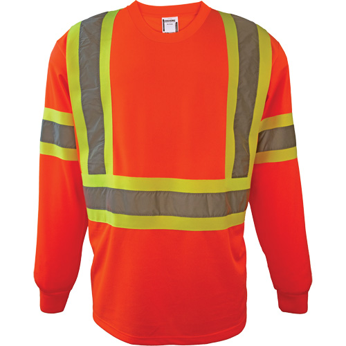 Chemise de s&eacute;curit&eacute; &agrave; manches longues, Polyester, 2T-Grand, Orange haute visibilit&eacute; Air Extreme Inc.