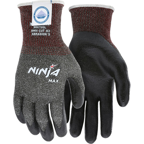 Gants r&eacute;sistant aux coupures Max Ninja, Taille Grand, Calibre 10, Rev&ecirc;tement Bipolym&egrave;re, Enveloppe en Dyneema, ASTM ANSI niveau A3 Air Extreme Inc.