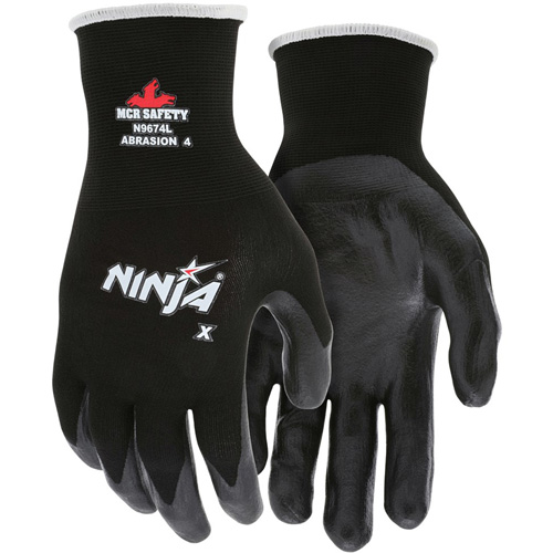 Ninja&reg; Coated Gloves, Large, Bi-Polymer Coating, 15 Gauge, Nylon/Lycra&reg; Shell Air Extreme Inc.