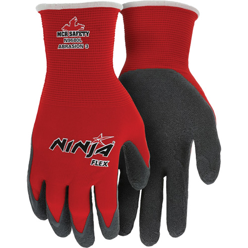 Gants enduits Flex Ninja, Grand, R&ecirc;vetement Latex de caoutchouc, Calibre 15, Enveloppe en Nylon Air Extreme Inc.