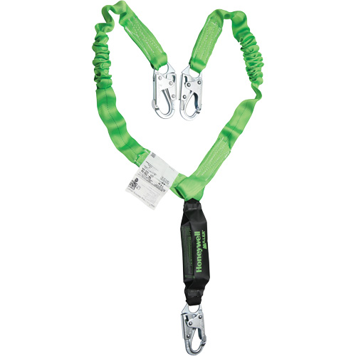 Miller&reg; StretchStop&reg; Shock-Absorbing Lanyard, 6', Locking Snap Hook Center, Locking Snap Hook Leg Ends, Polyester Air Extreme Inc.