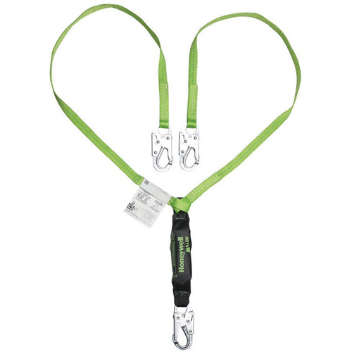 Miller&reg; HP Shock-Absorbing Lanyard, 4', Locking Snap Hook Center, Locking Snap Hook Leg Ends, Polyester Air Extreme Inc.