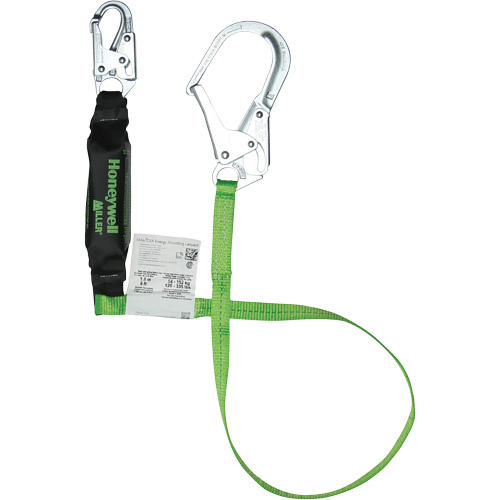 Miller&reg; HP Shock-Absorbing Lanyard, 6', Scaffold Hook Center, Locking Snap Hook Leg Ends, Polyester Air Extreme Inc.