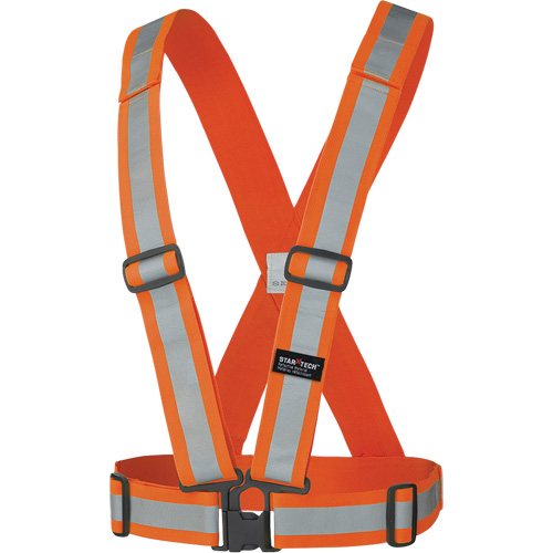 5591 Bretelle de s&eacute;curit&eacute; de ajustable, Orange haute visibilit&eacute;, Couleur r&eacute;fl&eacute;chissante Argent, Taille unique Air Extreme Inc.