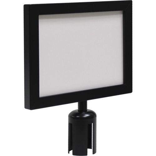 Cadre d'enseigne pour poteau de barri&egrave;re pour le contr&ocirc;le des foules, Noir Air Extreme Inc.