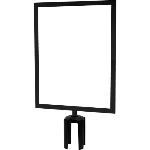 Heavy-Duty Horizontal Sign Holder with Tensabarrier&reg; Post Adapter, Black Air Extreme Inc.