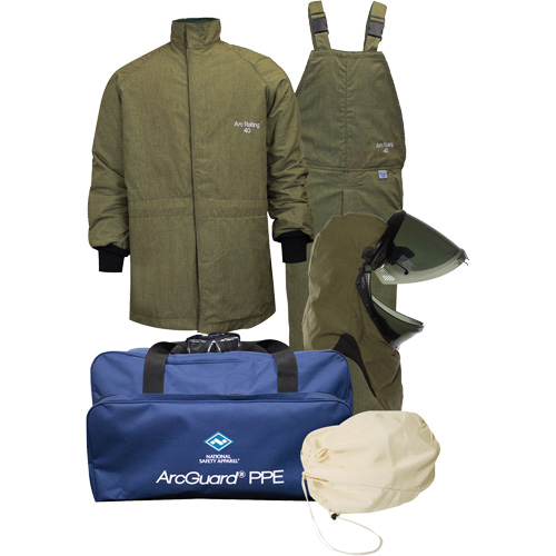 Ensemble de v&ecirc;tements petits contre l'arc &eacute;lectrique avec capuchon &agrave; lev&eacute;e avant Arcguard Revolite, 40 cal/cm² Air Extreme Inc.