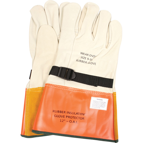 Leather Protector Gloves with Strap, Size 8, 12" L Air Extreme Inc.