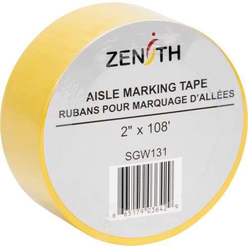 Aisle Marking Tape, 2" x 108', PVC, Yellow Air Extreme Inc.