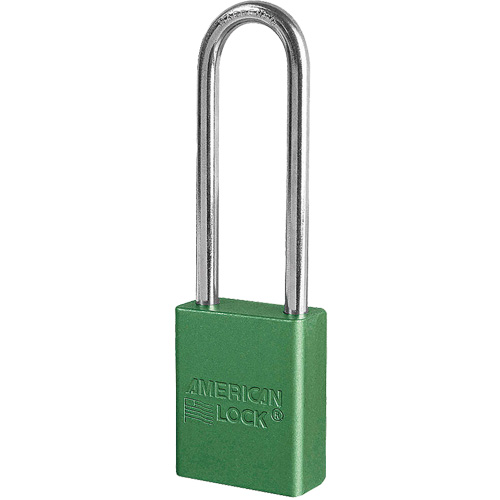American Lock&reg; Safety Padlock, Green, Keyed Different, Aluminum, 1-1/2" Width Air Extreme Inc.