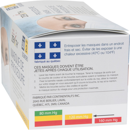 Disposable Procedure Face Masks, ASTM F2100 Level 2, Class 1 Air Extreme Inc.