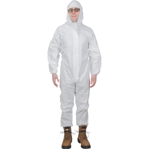 Premium Hooded Coveralls, Medium, White, Microporous Air Extreme Inc.