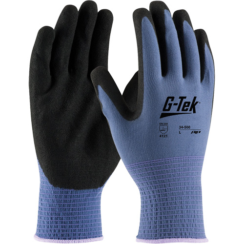 Gants enduits G-Tek GP, Petit, R&ecirc;vetement Nitrile, Calibre 13, Enveloppe en Nylon Air Extreme Inc.