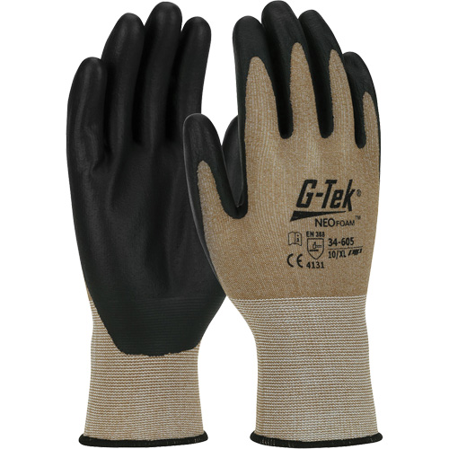G-Tek&reg; NeoFoam&reg; Coated Gloves, Large, Polyurethane Coating, 15 Gauge, Nylon Shell Air Extreme Inc.