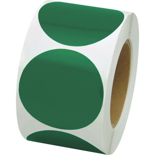Pastilles de marquage color&eacute;es, Cercle, 3" lo x 3" la, Vert, Vinyle Air Extreme Inc.
