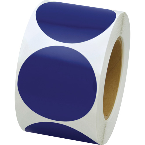 Pastilles de marquage color&eacute;es, Cercle, 3" lo x 3" la, Bleu, Vinyle Air Extreme Inc.