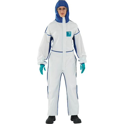AlphaTec 1800 Comfort 3-Piece Coveralls, Large, Blue/White, Microporous/SMS Air Extreme Inc.