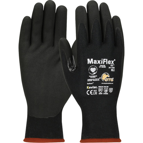 Gants compatibles avec les &eacute;crans tactiles ATG MaxiFlex Cut, Taille T-petit, Calibre 15, Rev&ecirc;tement Mousse de nitrile, Enveloppe en Polyester/Kevlar, ASTM ANSI niveau A4/EN 388 niveau 3/EN 388 niveau D Air Extreme Inc.