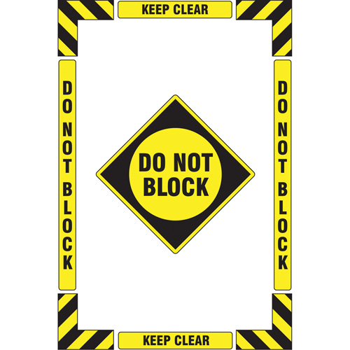 Trousse de marquage du sol ?Keep Clear Do Not Block? (se tenir &agrave; l&eacute;cart - ne pas encombrer), Adh&eacute;sif, Anglais avec pictogramme Air Extreme Inc.
