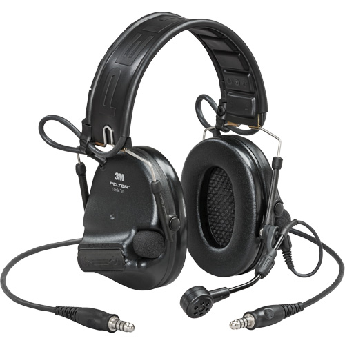 Casque VI NIB avec deux fils de sortie et rail arc Peltor ComTac, Style Bandeau, 23 dB Air Extreme Inc.
