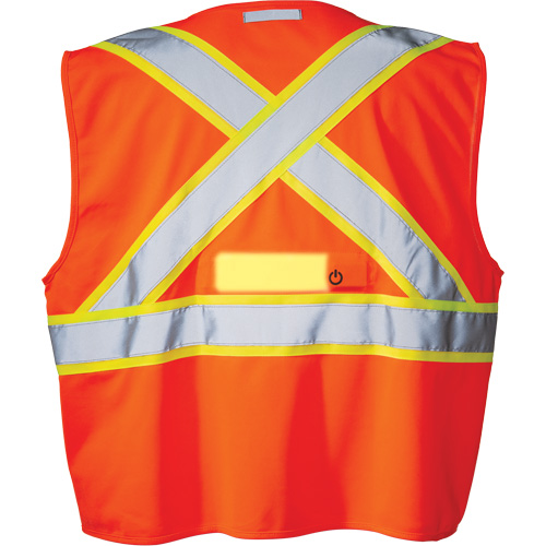 Veste de s&eacute;curit&eacute; SV350 X-Back avec lampe, Orange haute visibilit&eacute;, Petit, Polyester Air Extreme Inc.